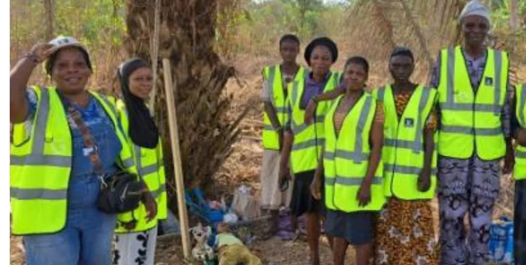 Women participating in the EcoBuild Her construction initiative in Nigeria